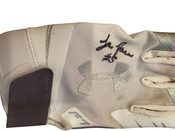 JR Pace Northwestern Football GAME WORN SIGNED Team Issued Football Gloves