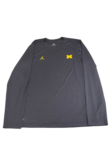 Hassan Haskins Michigan Football Team Issued Long Sleeve Shirt (Size M)