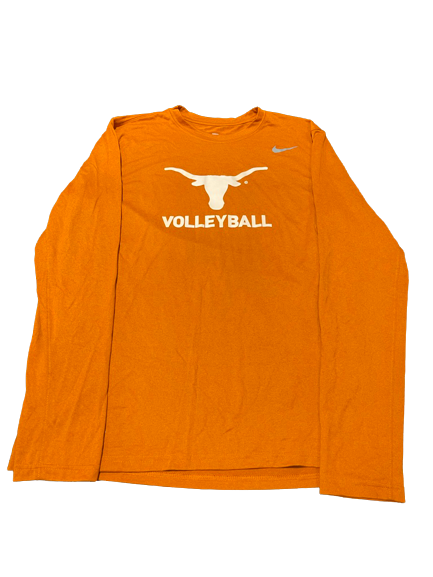 Jhenna Gabriel Texas Volleyball Team Exclusive Long Sleeve Practice Shirt (Size M)