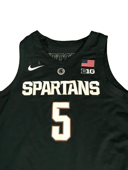 Cassius Winston 2018-2019 Game Worn Jersey (Including ELITE 8 GAME) - Photo Matched