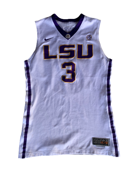 Tremont Waters LSU Basketball SIGNED 2017-2018 Uniform Set (Size 48) - Photomatched