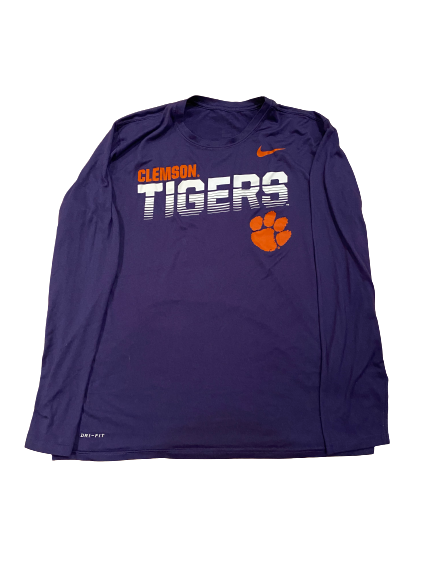 Clyde Trapp Clemson Basketball Team Issued Long Sleeve Shirt (Size L)