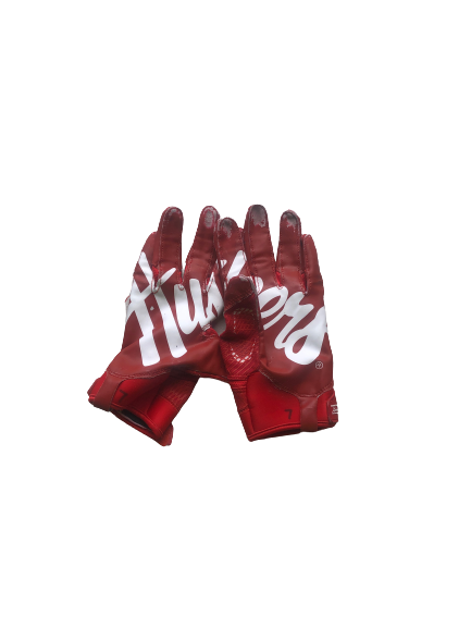 Dicaprio Bootle Nebraska Football Game Worn Gloves (Size L)