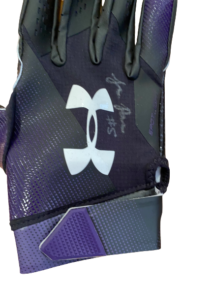 JR Pace Northwestern Football SIGNED Team Issued Football Gloves