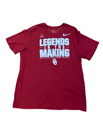 Austin Kendall Oklahoma Football 2017-2018 College Football Playoff Player-Exclusive T-Shirt (Size XXL)