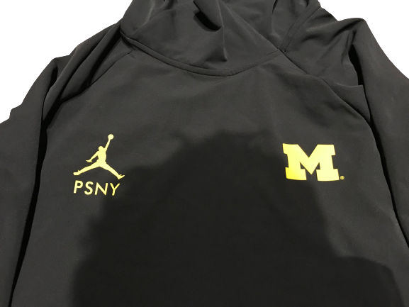 Khalid Hill Michigan Player Exclusive Jordan X PSNY Collaboration Pullover Jacket (Size XXL)