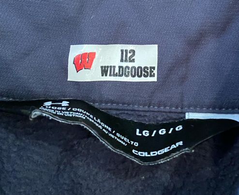Rachad Wildgoose Wisconsin Football Team Exclusive Half-Zip Pullover Jacket (Size L)