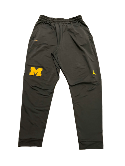 Hassan Haskins Michigan Football Team Issued Jordan Sweatpants with Player Tag (Size XL)