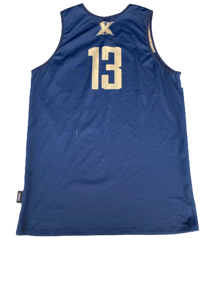Naji Marshall Xavier Basketball Blue & Gold Reversible Practice Jersey (Size L)