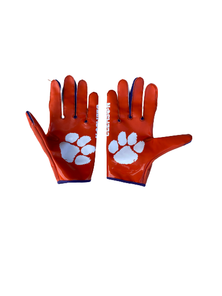 Diondre Overton Clemson Player Exclusive Football Gloves (Size XL)