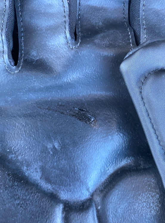 Garrett Brumfield LSU Team Exclusive Worn Football Gloves (Size XXL)