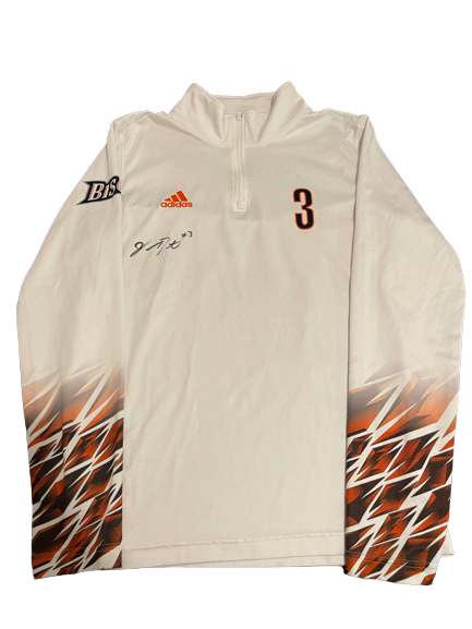 Jimmy Sotos Bucknell Basketball SIGNED Team Exclusive Pre-Game Warm-Up Quarter-Zip with Number (Size M)