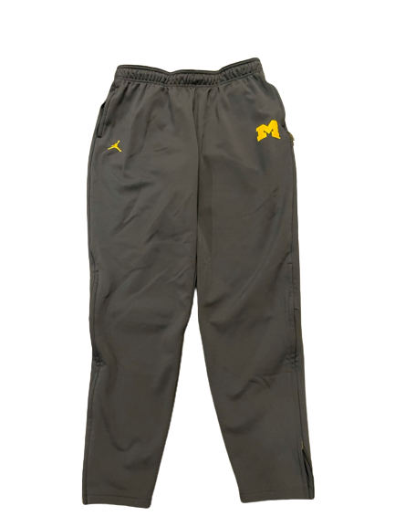 Brad Hawkins Michigan Football Team Issued Travel Sweatpants (Size L)
