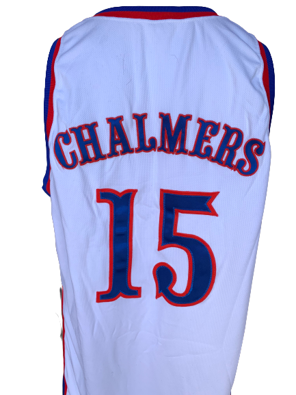 Mario Chalmers Kansas Basketball 2006-2007 Game Worn Jersey (Size 44) - Photo Matched