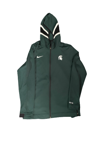 Cassius Winston Michigan State Basketball Team-Exclusive Warm-Up Jacket (Size L)