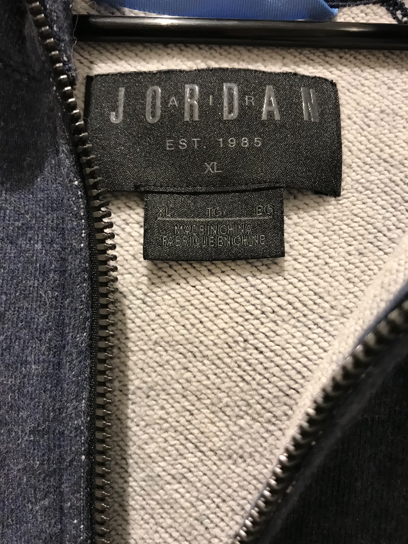 Blue UNC Jordan Full Zip Jacket