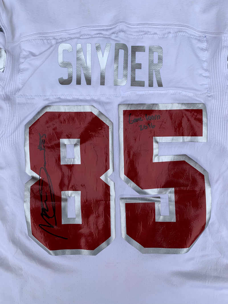 Matt Snyder Nebraska SIGNED & INSCRIBED 2016 Game Worn Jersey