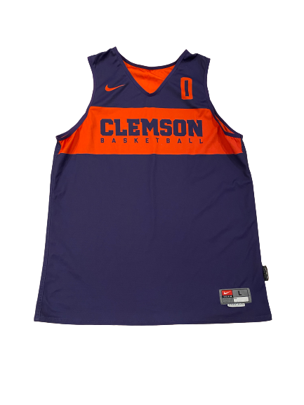 Clyde Trapp Clemson Basketball Player Exclusive Reversible Practice Jersey (Size L)
