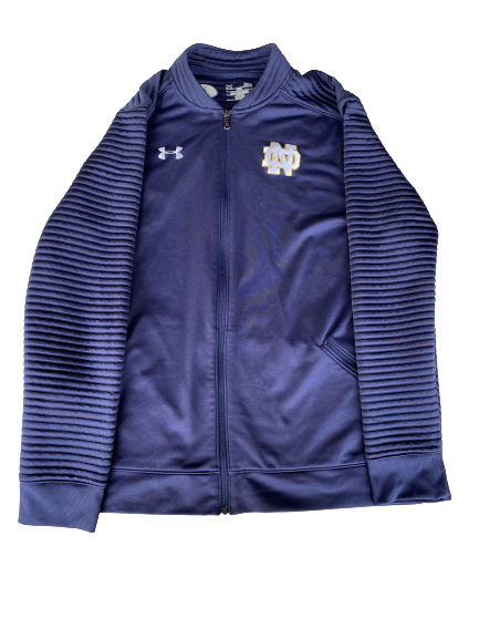 Torii Hunter Jr. Notre Dame Team Exclusive Jacket with Number on Back (Size L)