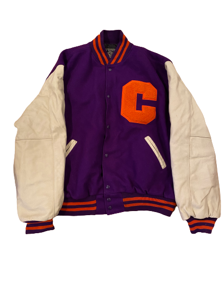 Scott Pagano Clemson Football Player Exclusive Letterman Jacket (Size XXXL)