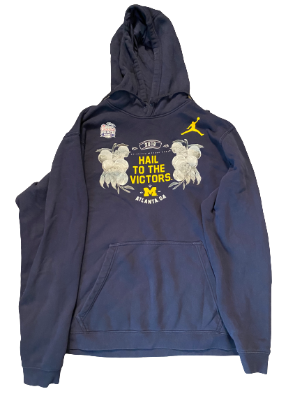 Nick Eubanks Michigan Football Team Issued "2018 Peach Bowl" Sweatshirt (Size XL)