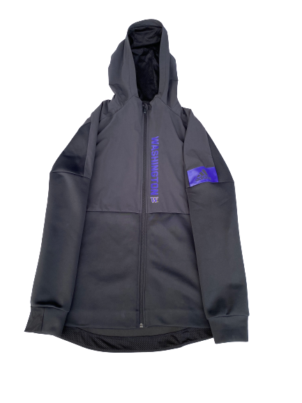 Nahziah Carter Washington Adidas Zip-Up Jacket With Hood (Size M)