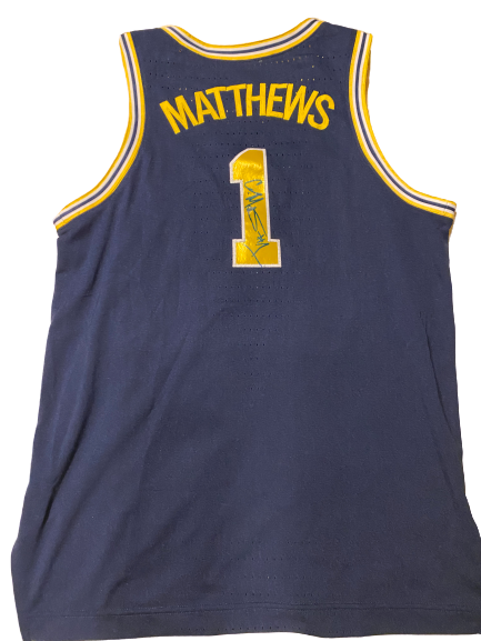 Charles Matthews Michigan Basketball Signed 2018-2019 Game Worn Jersey