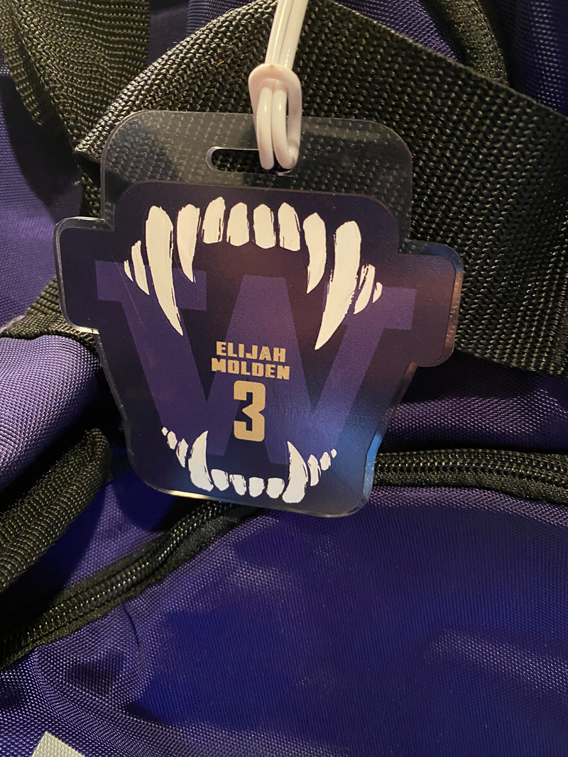Elijah Molden Washington Football Team Issued Duffel Bag with Travel Tag