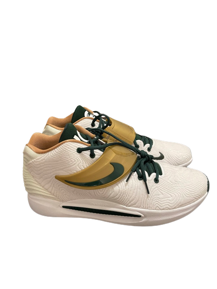 Marcus Bingham Jr. Michigan State Basketball Player Exclusive "Kevin Durant" Shoes (Size 16)