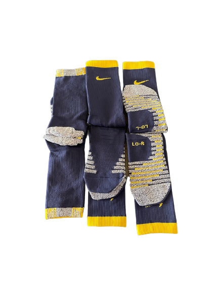 Paige Jones Michigan Volleyball Team Issued Set of 3 Brand New Nike Socks