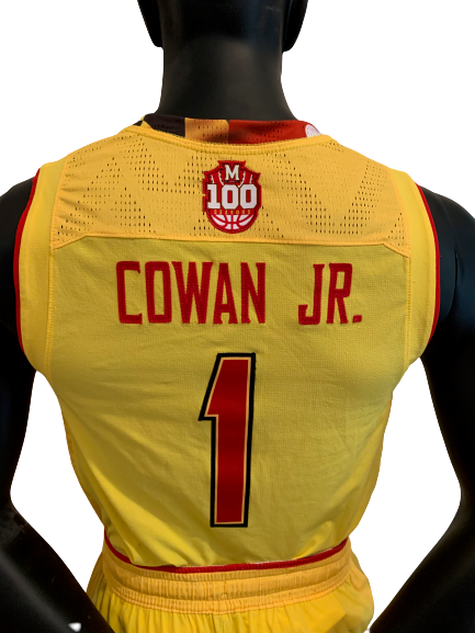 Anthony Cowan Maryland Basketball Game Worn Uniform Set (Jersey + Shorts) - Photo Matched