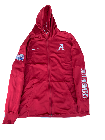 Bradley Bozeman Alabama Nike Chick-Fil-A Peach Bowl Zip-Up Jacket (Size XXXXL)