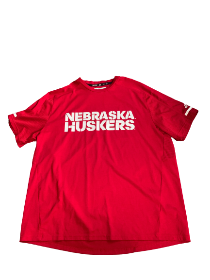 Tyler Hoppes Nebraska Team Issued Workout Shirt (Size XL)