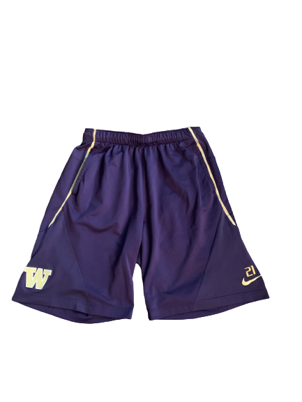Taylor Rapp Washington Football Team Issued Shorts with Number (Size L)