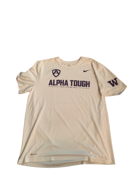Taylor Rapp Washington Player Exclusive "Alpha Tough" Workout Shirt (Size XL)