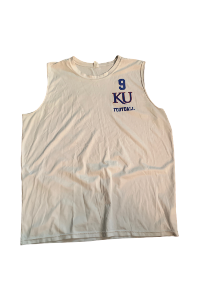 Carter Stanley Kansas Football Team Exclusive Sleeveless Shirt (Size XL)