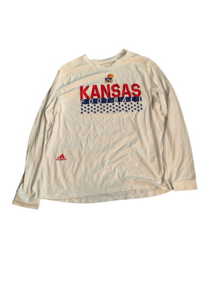 Carter Stanley Kansas Football Team Issued Long Sleeve Shirt (Size XL)