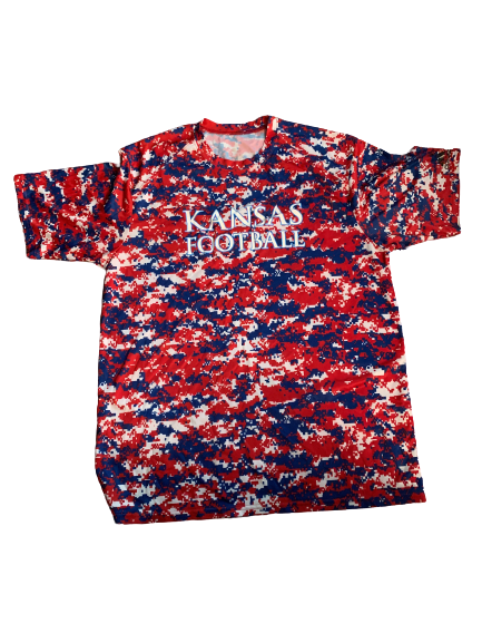 Carter Stanley Kansas Football Team Issued Workout Shirt (Size XL)