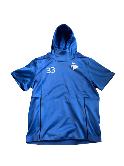 David Bouvier Kentucky Football Team Exclusive Short Sleeve Hoodie with Number (Size L)