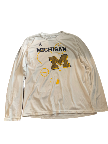 Michigan Basketball Jordan Long Sleeve Shirt (Size L)