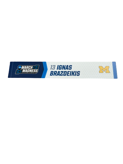 Ignas Brazdeikis March Madness Locker Room Nameplate