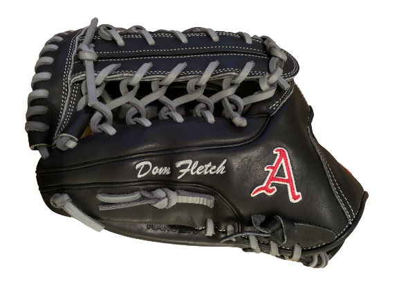 Dominic Fletcher Arkansas Baseball Custom Glove with Name and Logo Embroidered