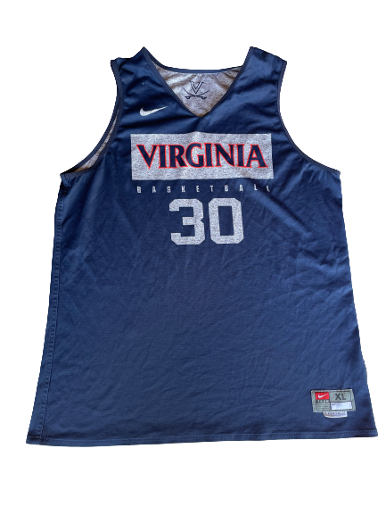 Jay Huff Virginia Basketball SIGNED Player Exclusive Reversible Practice Jersey (Size XL)