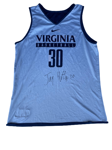 Jay Huff Virginia Basketball SIGNED Player Exclusive Reversible Practice Jersey (Size L)