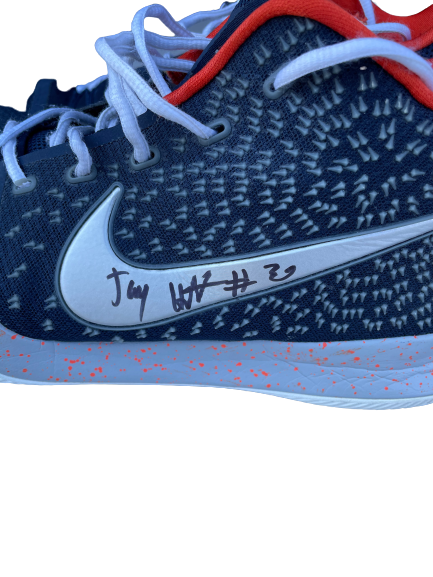 Jay Huff Virginia Basketball SIGNED Practice Worn Shoes (Size 17)