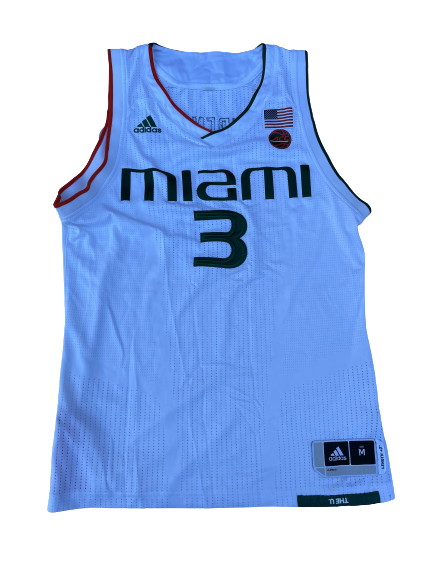 Anthony Lawrence Miami Basketball Game Worn Jersey (Size M)