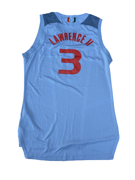 Anthony Lawrence Miami Basketball Game Worn Jersey (Size L)