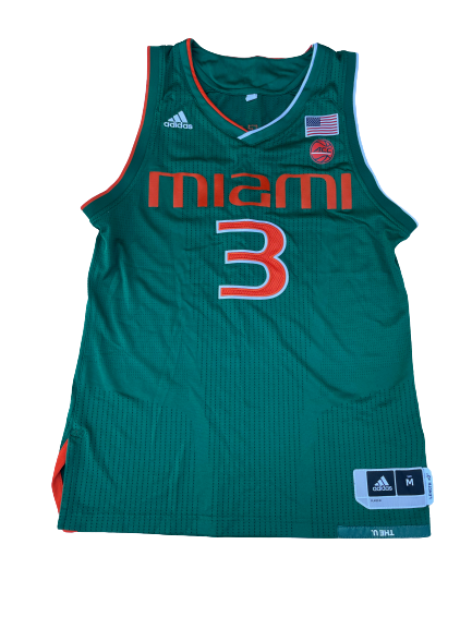 Anthony Lawrence Miami Basketball Game Worn Jersey (Size M)