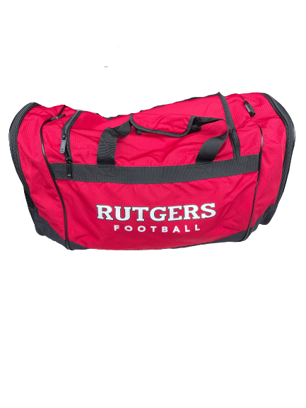 Brendon White Rutgers Football Team Issued Travel Duffel Bag