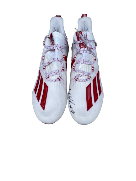 adidas gazelle silver green womens Brendon White Rutgers Football Team Issued Signed Cleats (Size 12) – The  Players Trunk